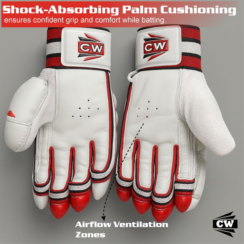 Image of CW Max Batting Cricket Kit|Protection Pads Gloves Set |Protection Gear Shock Absorption Comfort Performance Cricket Pads|Gloves Combo Match Guards Gloves |Batting Pads Gloves Arm Guard SB Red