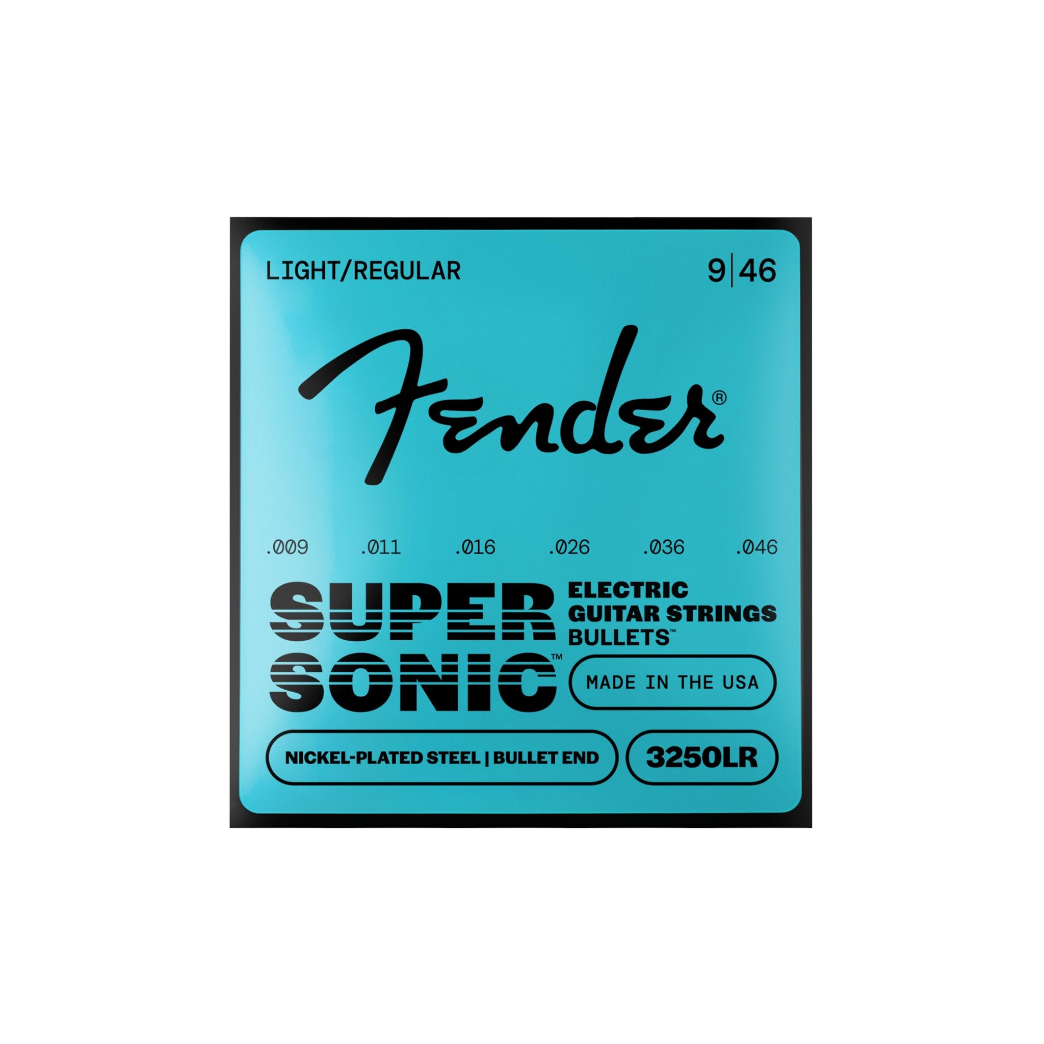 Fender Super Bullets Nickel Wound 9-46 Electric Guitar Strings, 3250LR