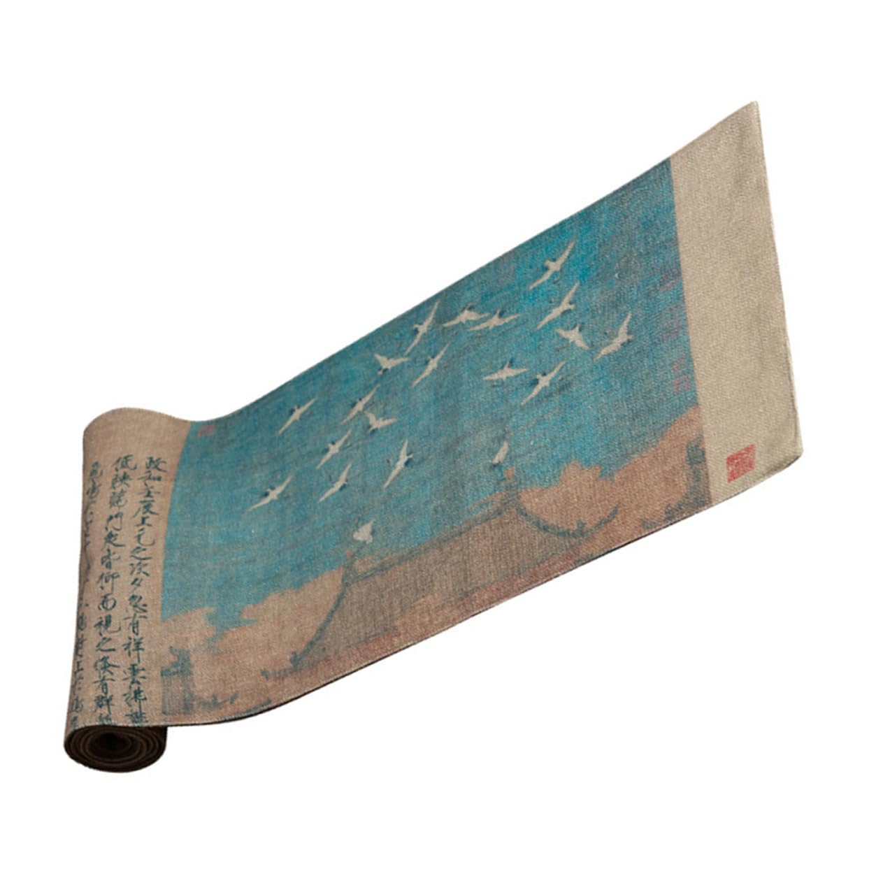 Chemin de table zen pour thé en tissu coton lin de qualité