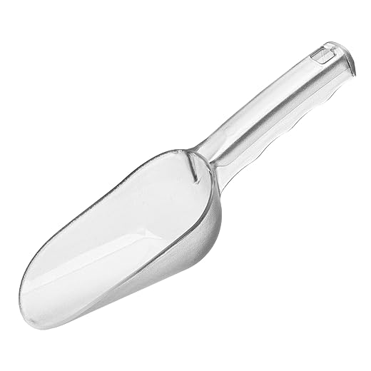 12-Ounce Polycarbonate Utility Ice Scoop, BPA-Free Kitchen Food Candy Scoop with Ergonomically Handle for Ice Maker, Ice Cream, Pets Food, Coffee Beans. (PC Clear)