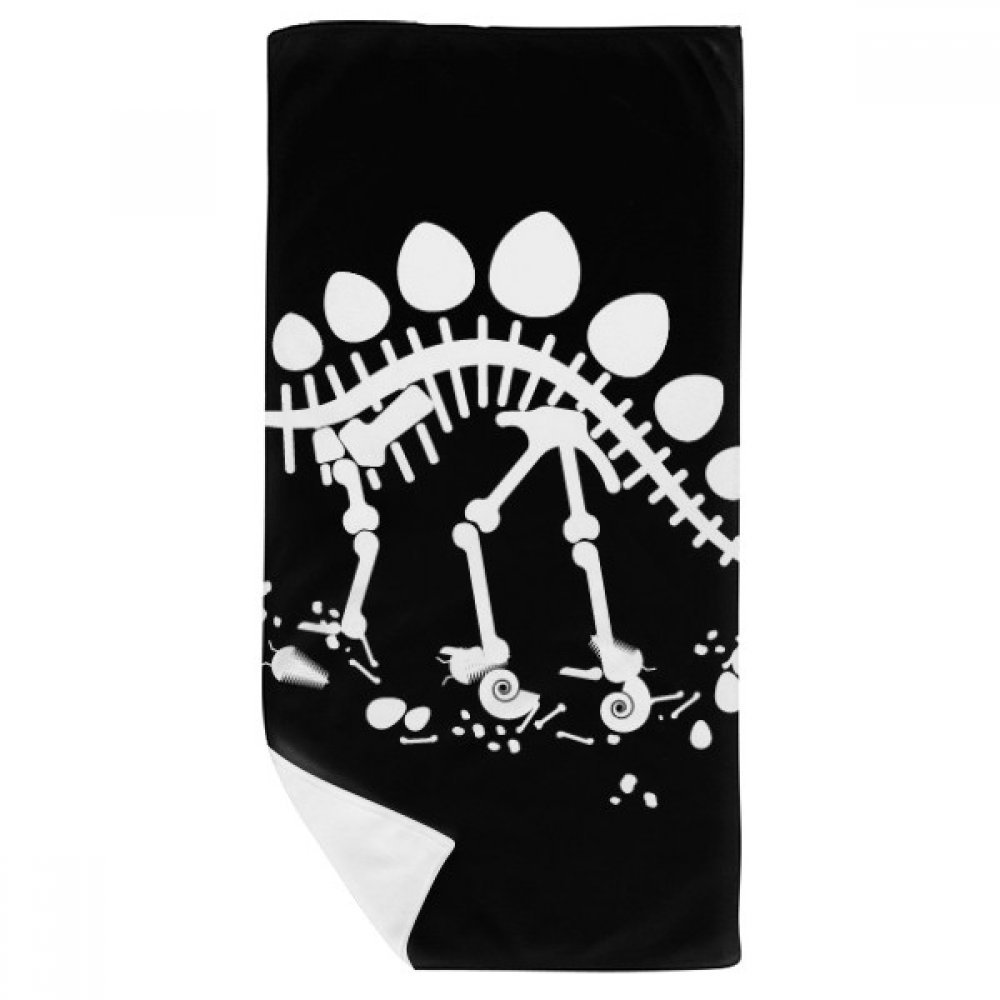 Serviette de bain dinosaure 35x70cm douce stégosaure multicolore