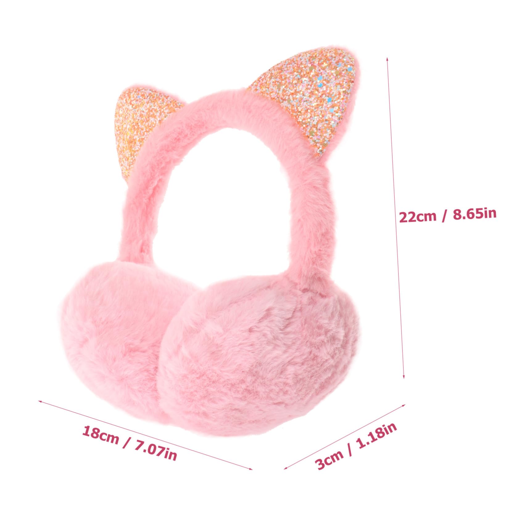 FOMIYES 2pcs Plush Cat Ear Ear Warmers for Women Warm Earmuffs Fur for Winter Cosplay
