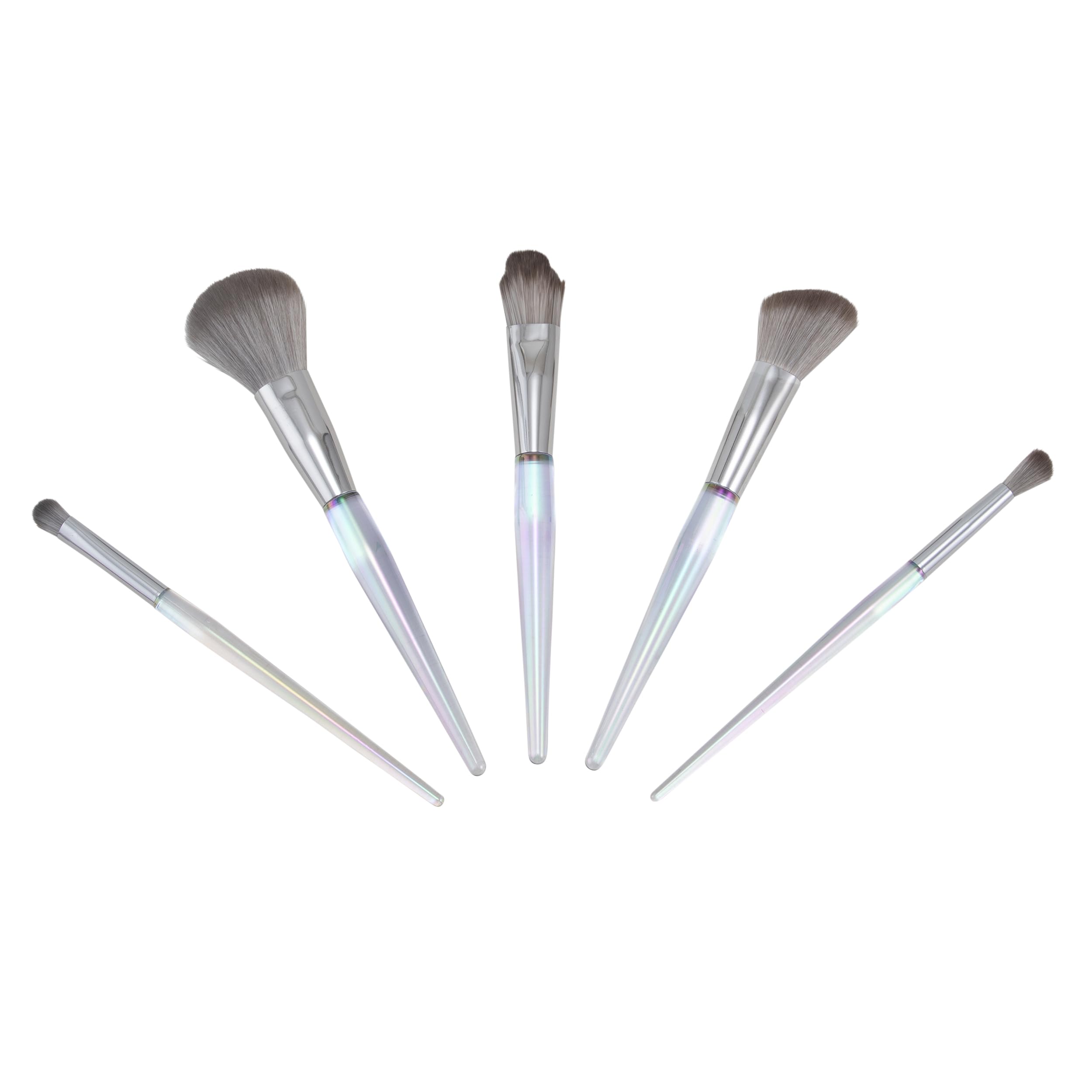 Candie Couture Lot de 5 pinceaux de maquillage comprenant un pinceau à ombre, un pinceau à fond de teint, un pinceau à poudre, un pinceau à blush biseauté et un pinceau