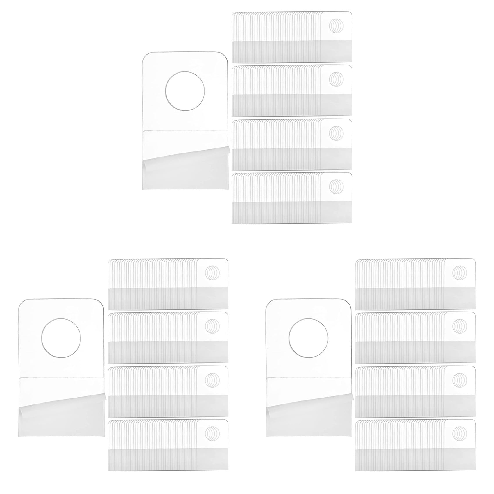 Hndhbfgrt 3000 PCS Self Adhesive Hanging Tabs, 1X1-1/2 Inch Round Hole Hanger Hang Tag Hooks for Retail Store Supplies Display