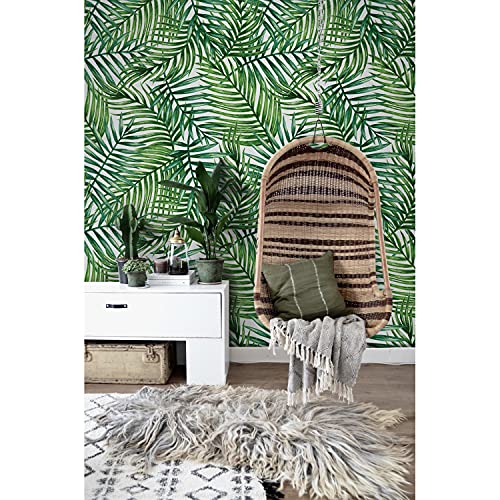 Papier peint chambre et cuisine anti-reflet motif palmier tropical 250cm - 2