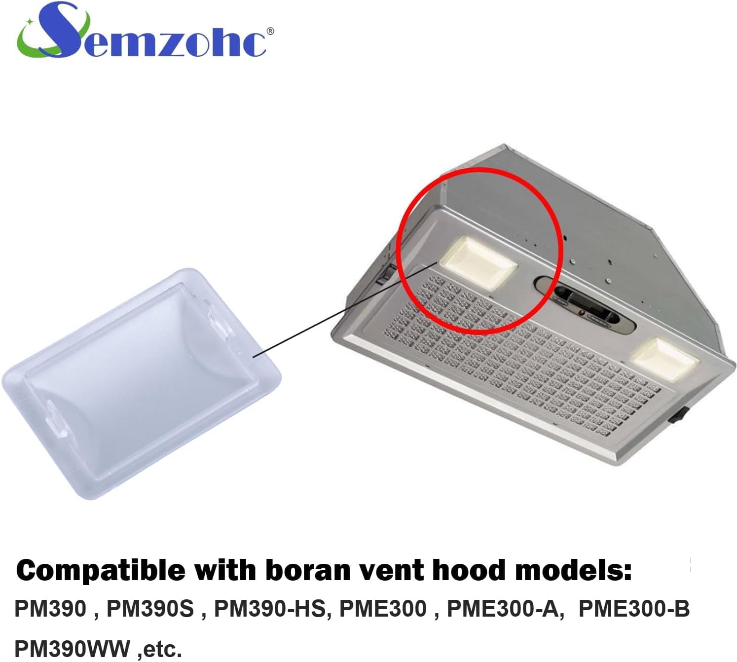 SB03293051 Vent Light Lens Light Cover 2 Pack Fit for bro-an PM390 PME300 Vent Hood replaces 1515107 AP5610530 B03293051 SB03293051 image 3