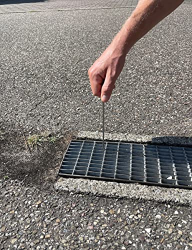 foto-kontor Haken für Abflussgitter Demontageschlüssel Hebewerkzeug Abdeckgitter Gitter anheben Entwässerungsrinne öffnen