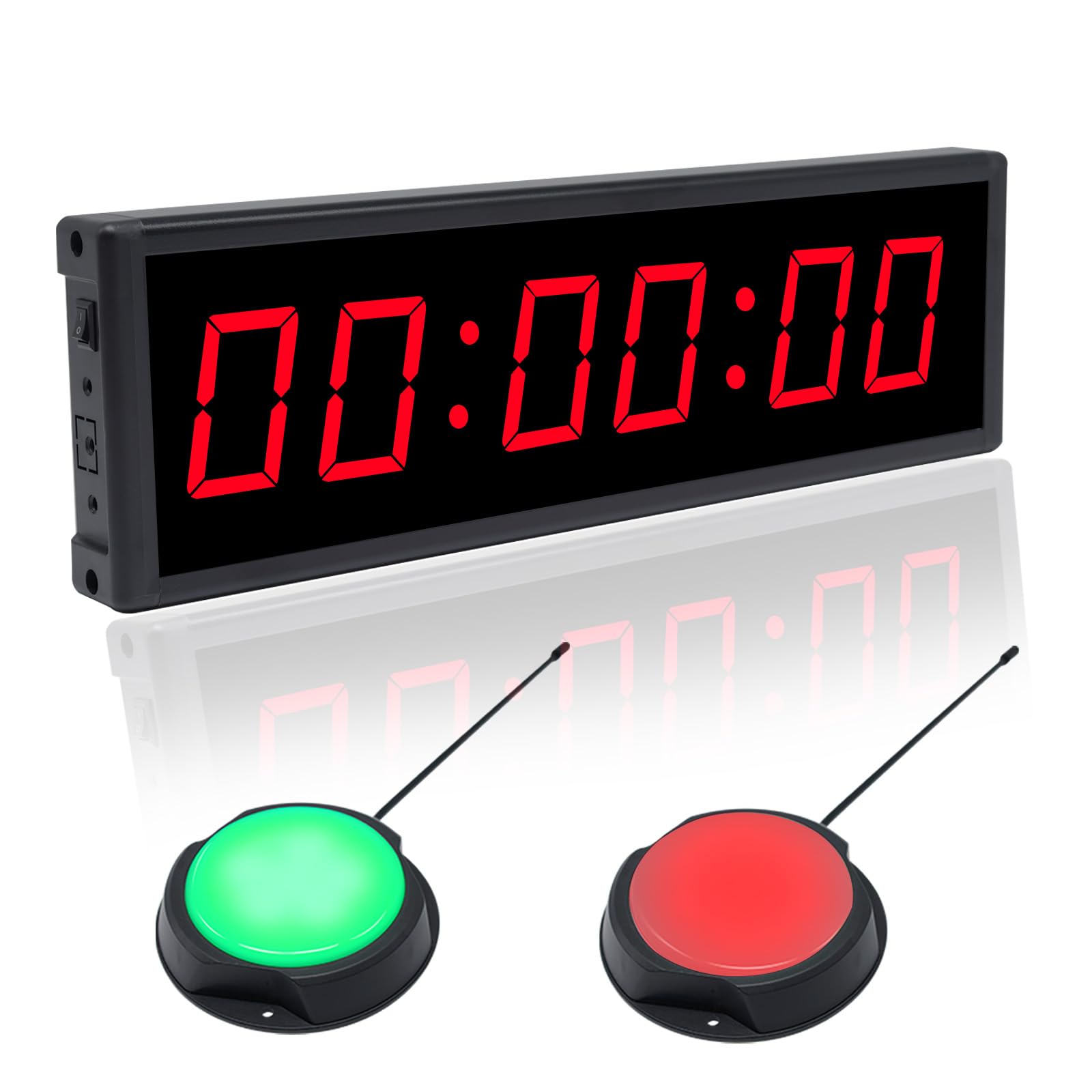 Digital Gym Timer with Wireless Button,Interval Timer with Remote Control for Stopwatch,Countup/Down,Digital Wall Clock for Cornhole,Game,Indoor & Outdoor Sport-image-18