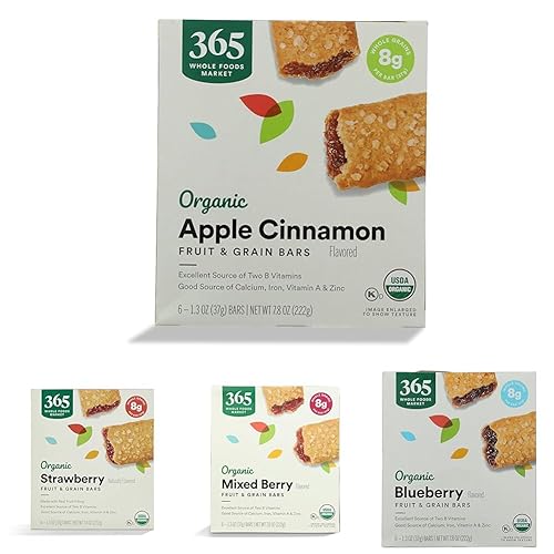 Miniatura 13 de 365 by Whole Foods Market, Barra orgánica de cereales de manzana 6 unidades, 7.8 onzas
