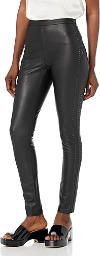 Karl Lagerfeld Paris Women's Faux Leather Studs Pant