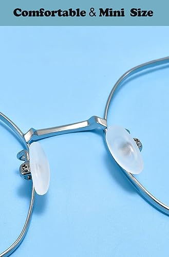 Miniatura 3 de Almohadilla de nariz para gafas, 10 pares de almohadillas de nariz de repuesto con silicona suave de cero grados, kit de reparación de cristales con