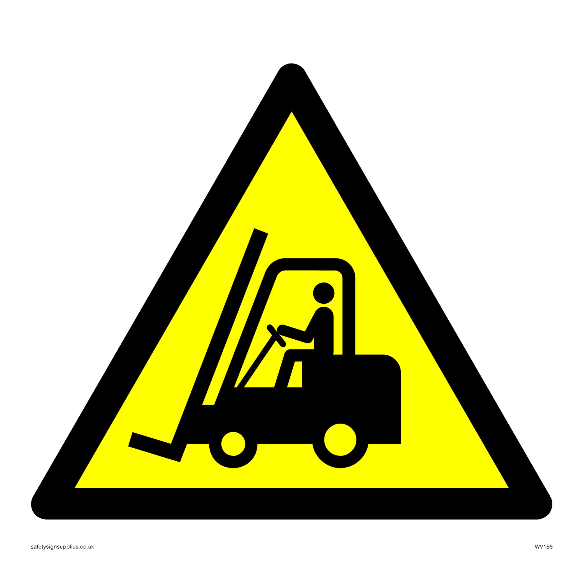 Pack of five - Fork Lift Truck Symbol Only Sign - 150x150mm - S15, 150 x 150 mm
