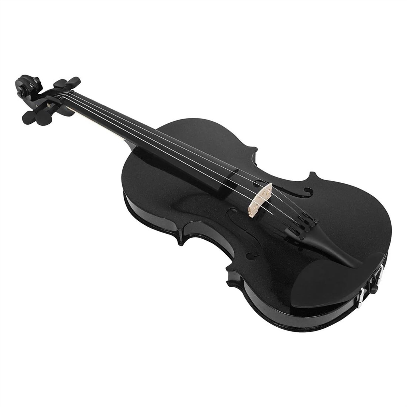 Violine 4/4 Schwarze Violine Akustische Massivholz Violino Professionelle Saiteninstrument Violine Mit Bogen(Violin set)