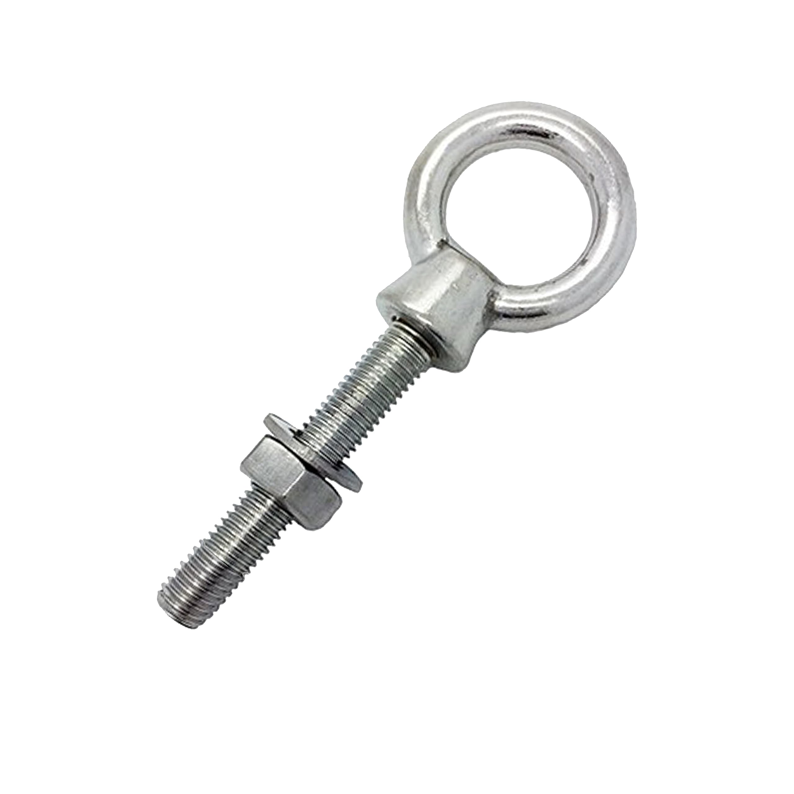 M6 x 40mm Long Shank Eye Bolt + Nut & Washer, Pack 1, A4 316 Marine