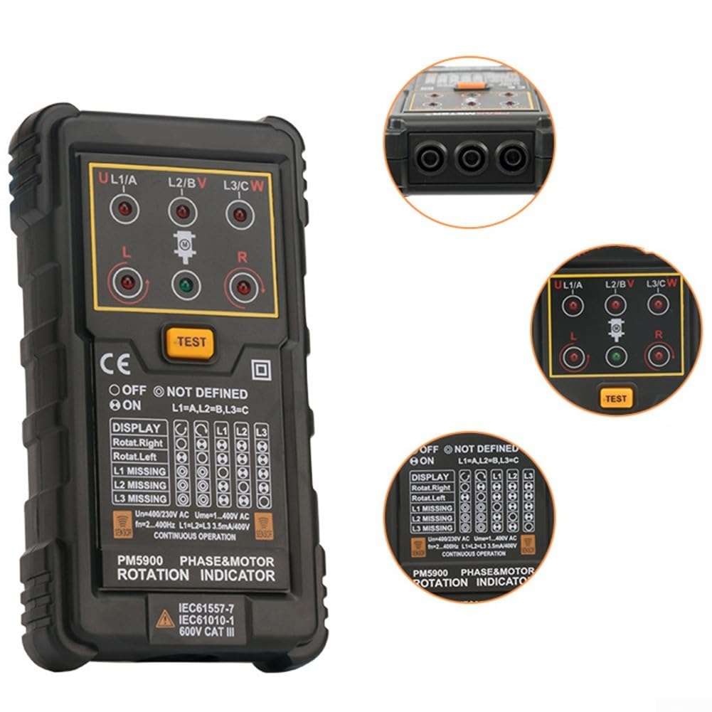 Indicatore di rotazione delle sequenze di fase del motore PM5900 Test di sequenze non di fase