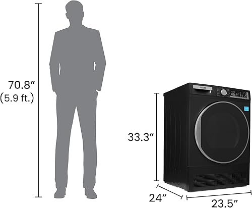 Miniatura 5 de ConServ Secadora Condensadora de 240V 4 pies cúbicos Refresh Energy Star (Negro Mate)