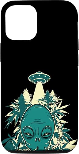 iPhone 13 Pro Alien shirt, flying saucer, weed 420 ufo,spaceship art shirt Case
