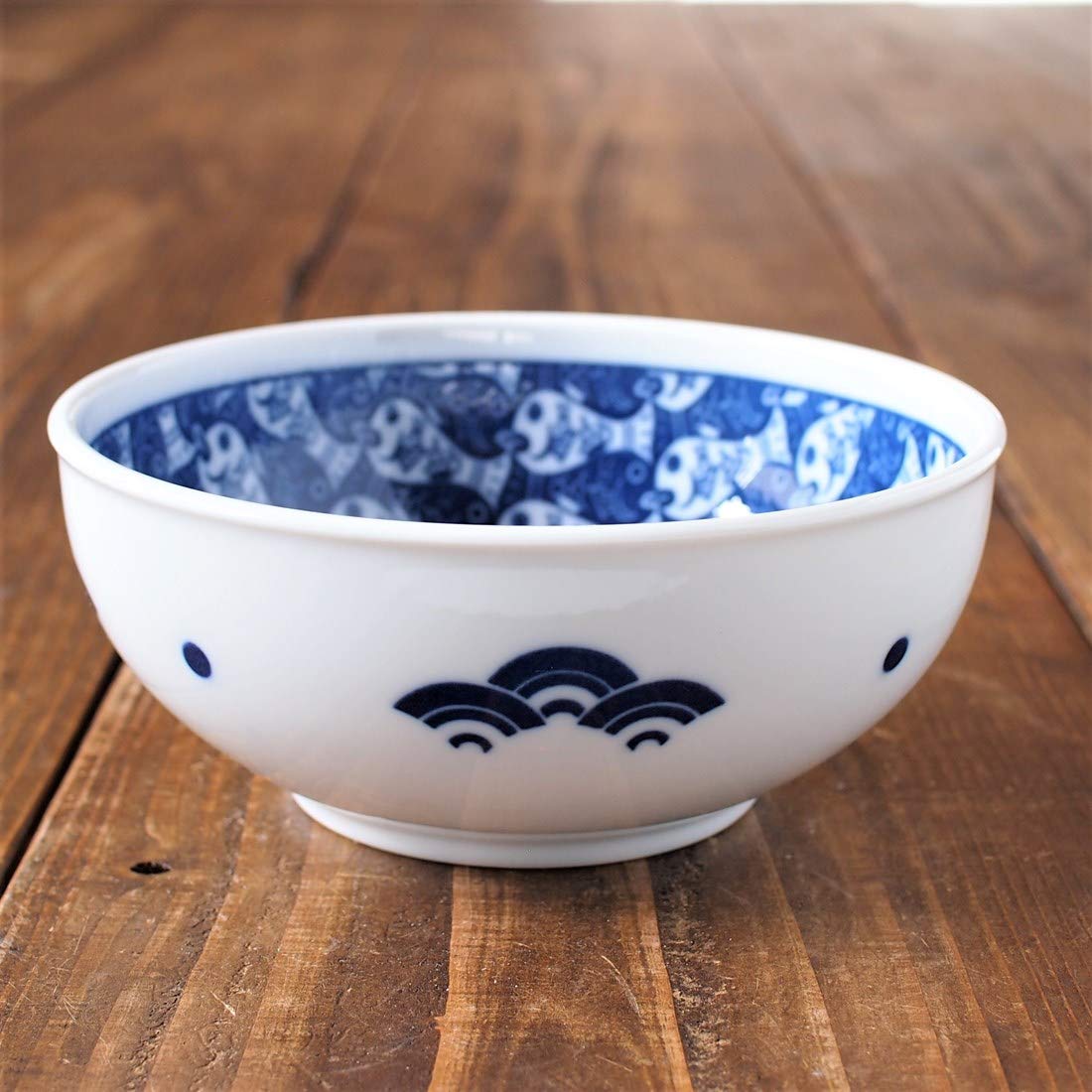 青い陶器のボウル M.STYLE ボウル 13cm 隠れ窯 映 ラウンド 皿 食器 和食器 磁器