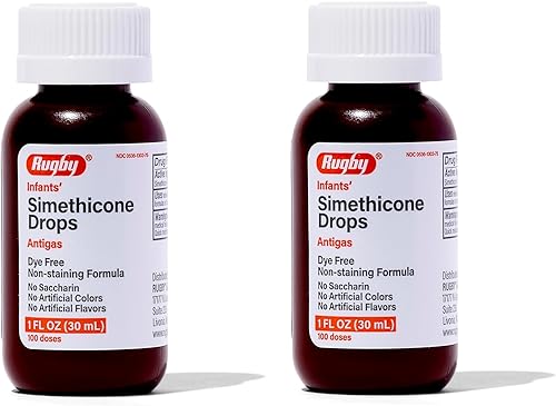 Gotas de gas para bebés sin colorantes de rugby  Simeticona 20 mg gotas líquidas para recién nacidos, bebés, niños pequeños y niños  Alivio rápido