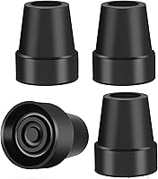 Vista 9 de Puntas de muletas de 7/8 pulgadas, accesorios de goma de alta resistencia, puntas de caña de goma, paquete de 4