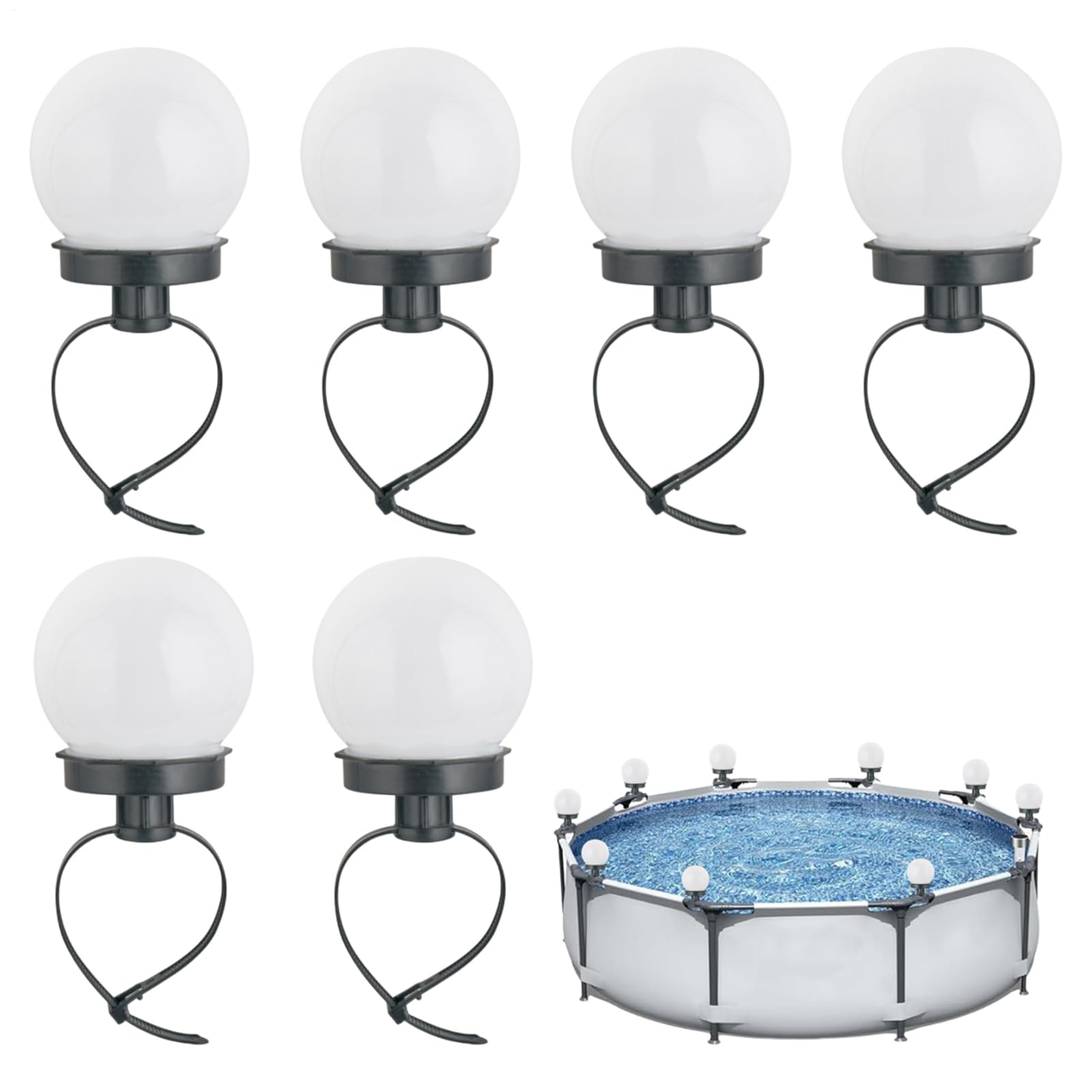 Oświetlenie basenowe LED Solarne, wodoodporne lampki nocne do pływania | Wodoodporna dekoracja ogrodzenia basenu IP65,Akcesoria do dekoracji basenów, lampy solarne LED na zewnątrz, trwałe