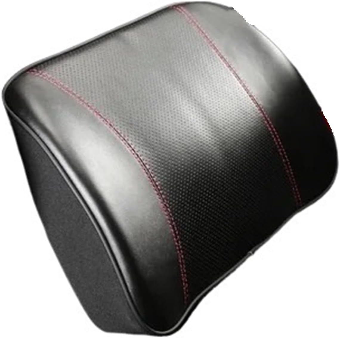 Car Headrest Breathable Hole Car Pillow Set Leather Fit for Seat Rear Headrest Lumbar Waist Supports Back Cushion Memory Foam Black Comfortable (Color : Coffee 1pcs-01)