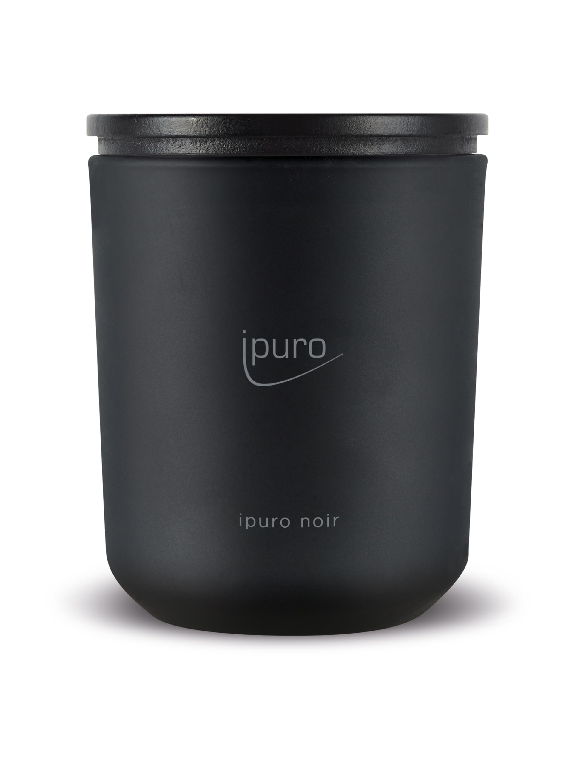 ipuro Classic dekorative Duftkerze - NOIR | Duftkerze im Glas mit Rose, Patschuli, Sandelholz, Eukalyptus & Kokosnuss Aroma | Kerzen mit langanhaltendem Duft | Raumduftkerze in schwarz 270g