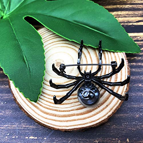 XGALBLA Vintage Style Austrian Crystal Halloween Micro Crystal Pave Spider Brooch Pin for Women4