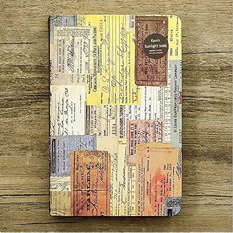 Vintage Kraft Paper Journal Notebook Toshine Creative Diary Writing Notebook Travel Brochures (Vintage B) Cover