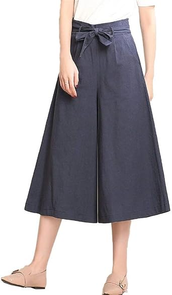 Pantalones Anchos Mujer Verano Pantalon Pirata Mujer Elegante Moda Casual  Golpear Los Pantalones Color Sólido Niñas Ropa Cintura Alta con Cinturón  Talla Grande Pantalones De Tiempo Libre: Amazon.es: Ropa