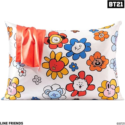 Vista 101 de Kitsch x Elf - Funda de almohada de satén con cremallera de tamaño queen/estándar, para el cabello y la piel, funda más suave que la seda, lavable a