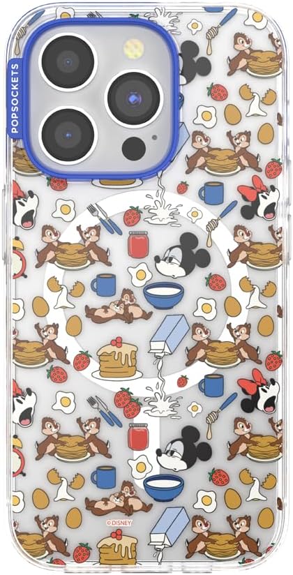PopSockets iPhone 15 Pro Case Compatible with MagSafe, Phone Case for iPhone 15 Pro, Wireless Charging Compatible, Case Only, Disney Classics - Mickey's Breakfast Buffet