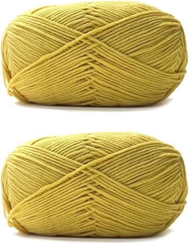 Miniatura 10 de Hilo de punto y ganchillo mezclado de acrílico y algodón, hilo mediano suave, transpirable y agradable al tacto, para prendas de bebé, bufandas,