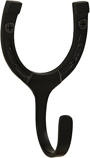 Tack Room Studio Brass Horseshoe Hook (Black)