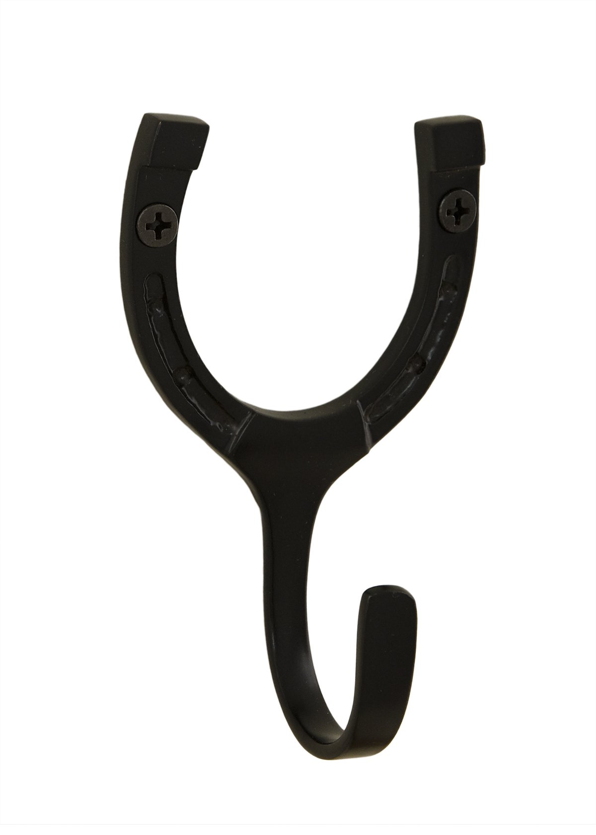 Brass Horseshoe Hook (Black)