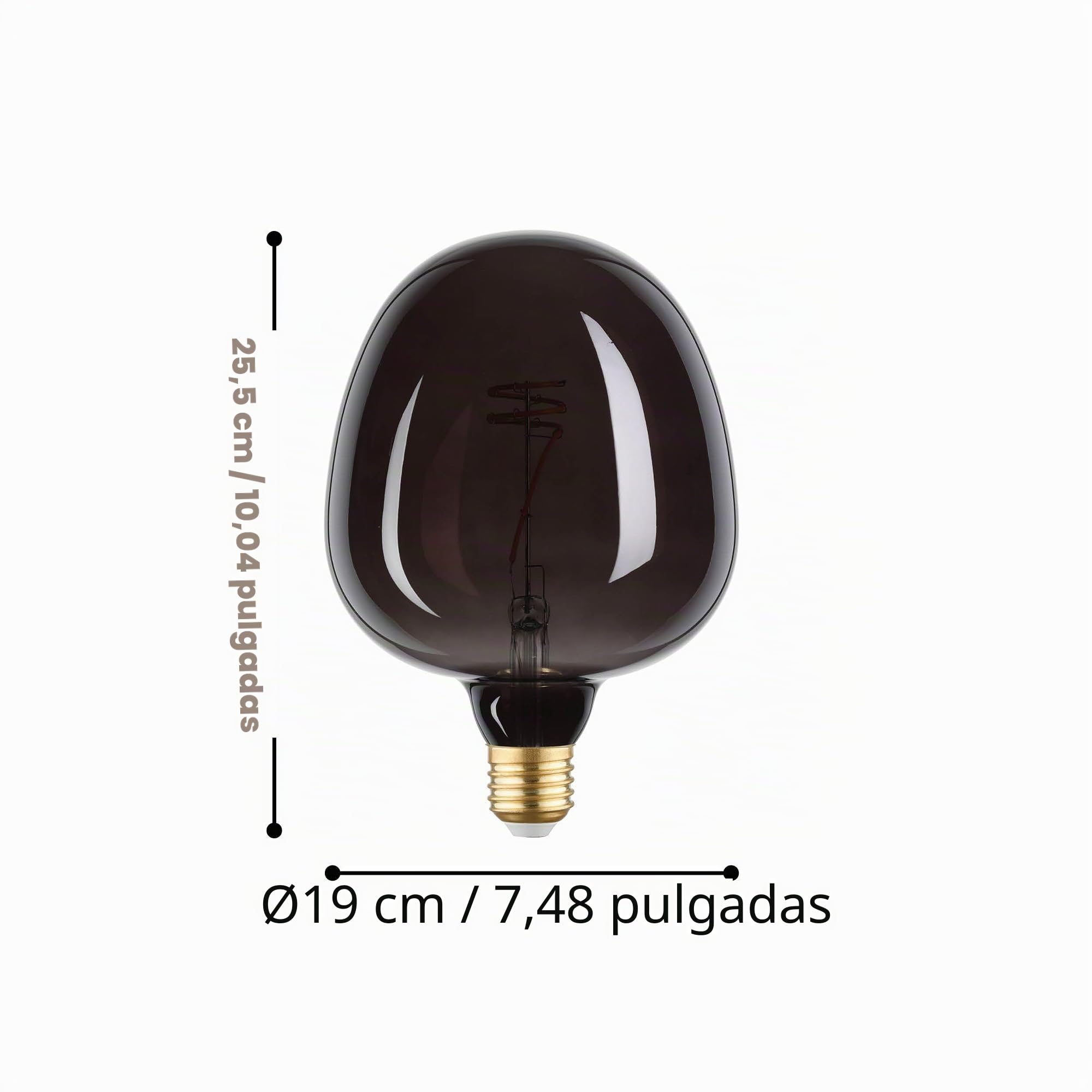 Eglo XXL Bombilla LED E27 regulable, diseño en espiral, retro