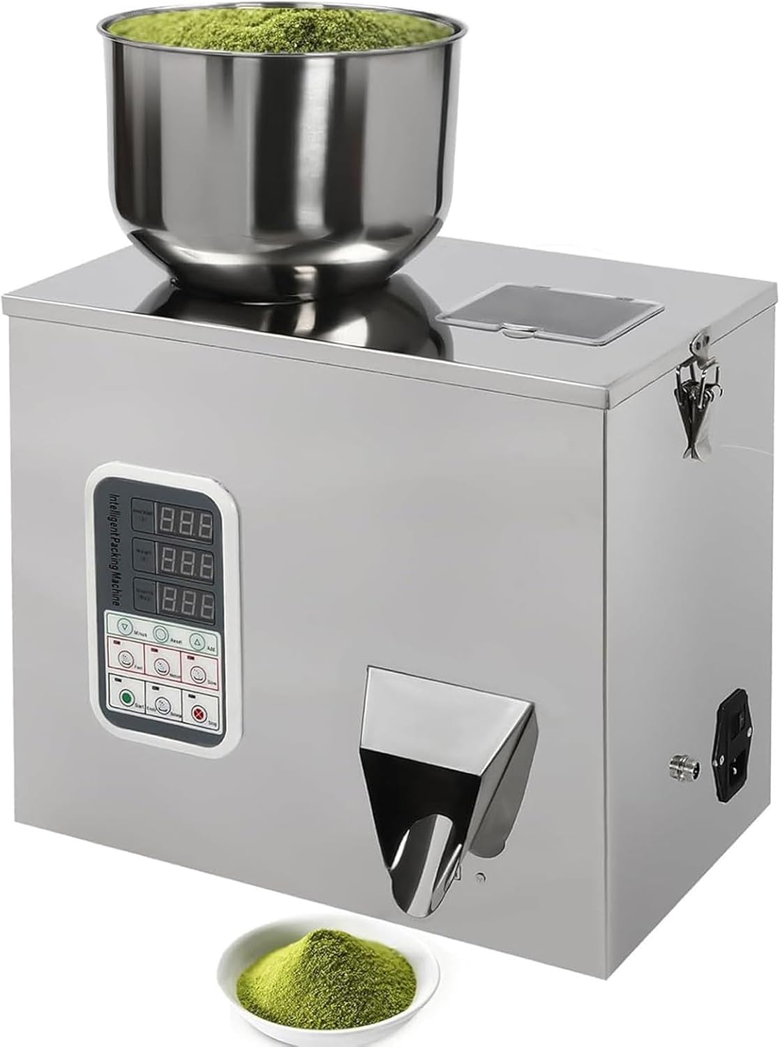 Automatic Powder Weighing Filling Machine,100/200g Intelligent Particle Dispenser Machine with Speed Adjustable, Auto Sensing System, Quantitative, for Grains Flour Tea(100G)