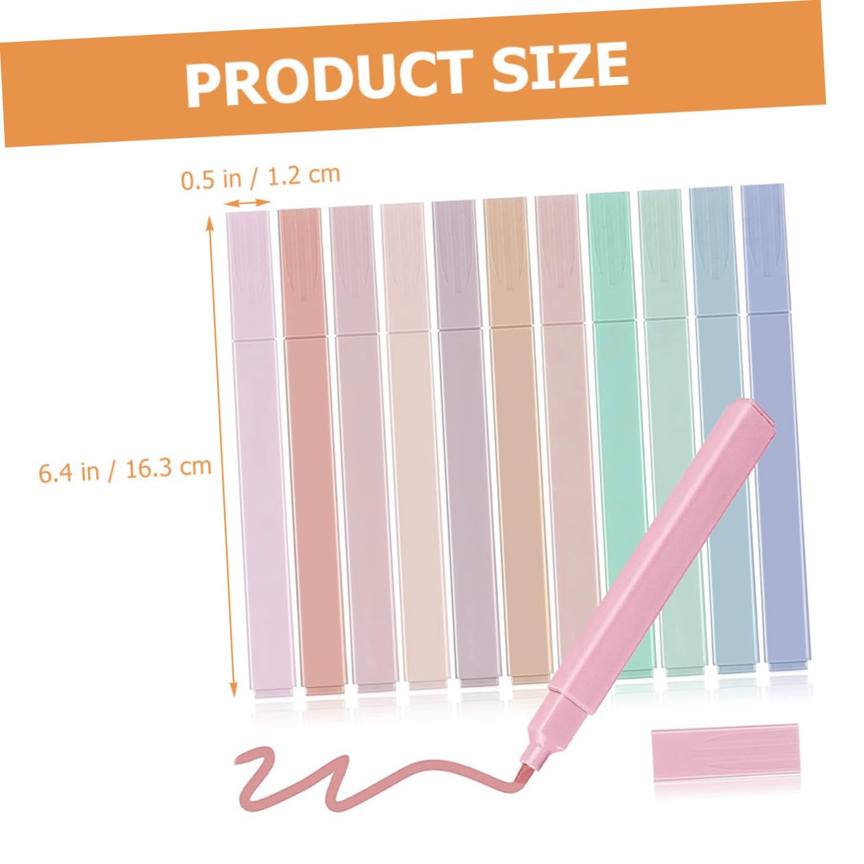 HOMSFOU 24pezzi Evidenziatori Portatili Doppia Estremità Di Penne Colorate Per Scrapbooking Uso Domestico e Scolastico Pigmenti Base d Acqua Duraturi e Colori Intensi