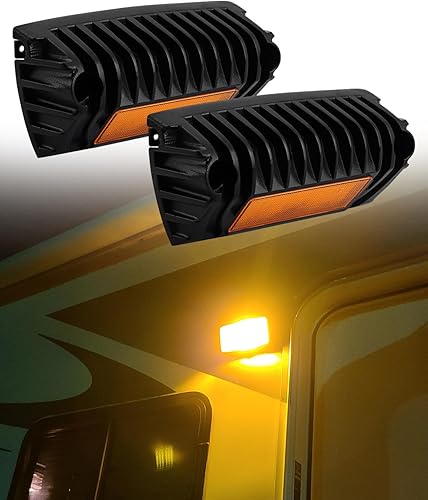 Miniatura 7 de Chelhead Luz LED de 800 lm para porche de caravana, luz exterior de 12 V, iluminación de repuesto ámbar, luces LED de escena compatibles con casas
