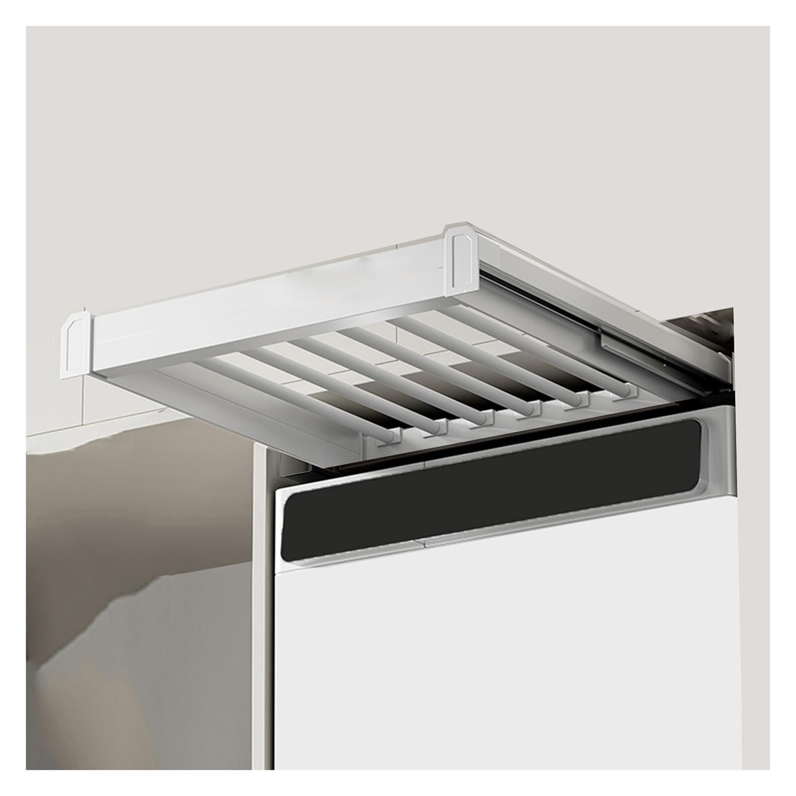 Organisateur machine à laver et portant vêtements rétractable réglable 45x86