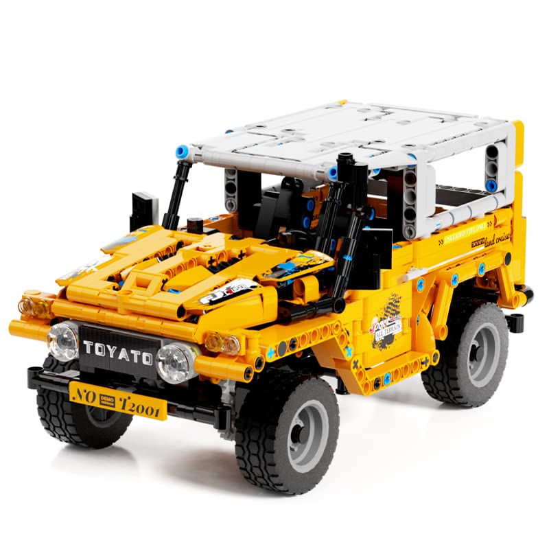 litodinogo TGL T2001 Technik Zurückziehen Toyota J40 Bausteine,Offroad-Geländewagen Modellauto-Bausatz, Spielzeugauto…
