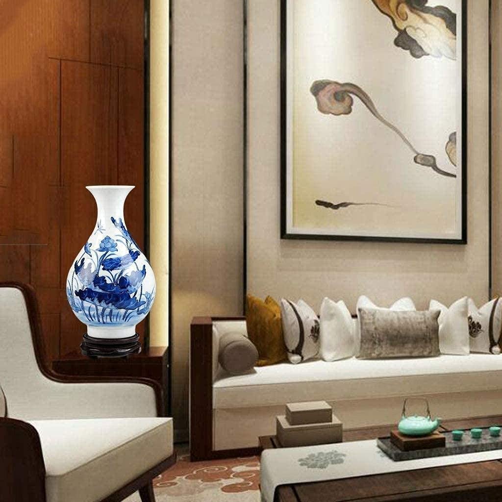 Vasen Vase aus Keramik, handgefertigt, mit drehbarer Basis, Lotus-Muster, Schlafzimmer, Teestube, Zubehör Deko