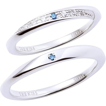 Amazon ザ キッス The Kiss Sr1547bdm 1548bdm Lady S 10号 Men S 11号 2個セット シンプル シルバー ペアリング リング 通販