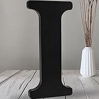 Vista 17 de AOCEAN Letras de madera negra de 12 pulgadas Letras de madera sin terminar para Halloween Letras decorativas de pie Rebanadas Tablero