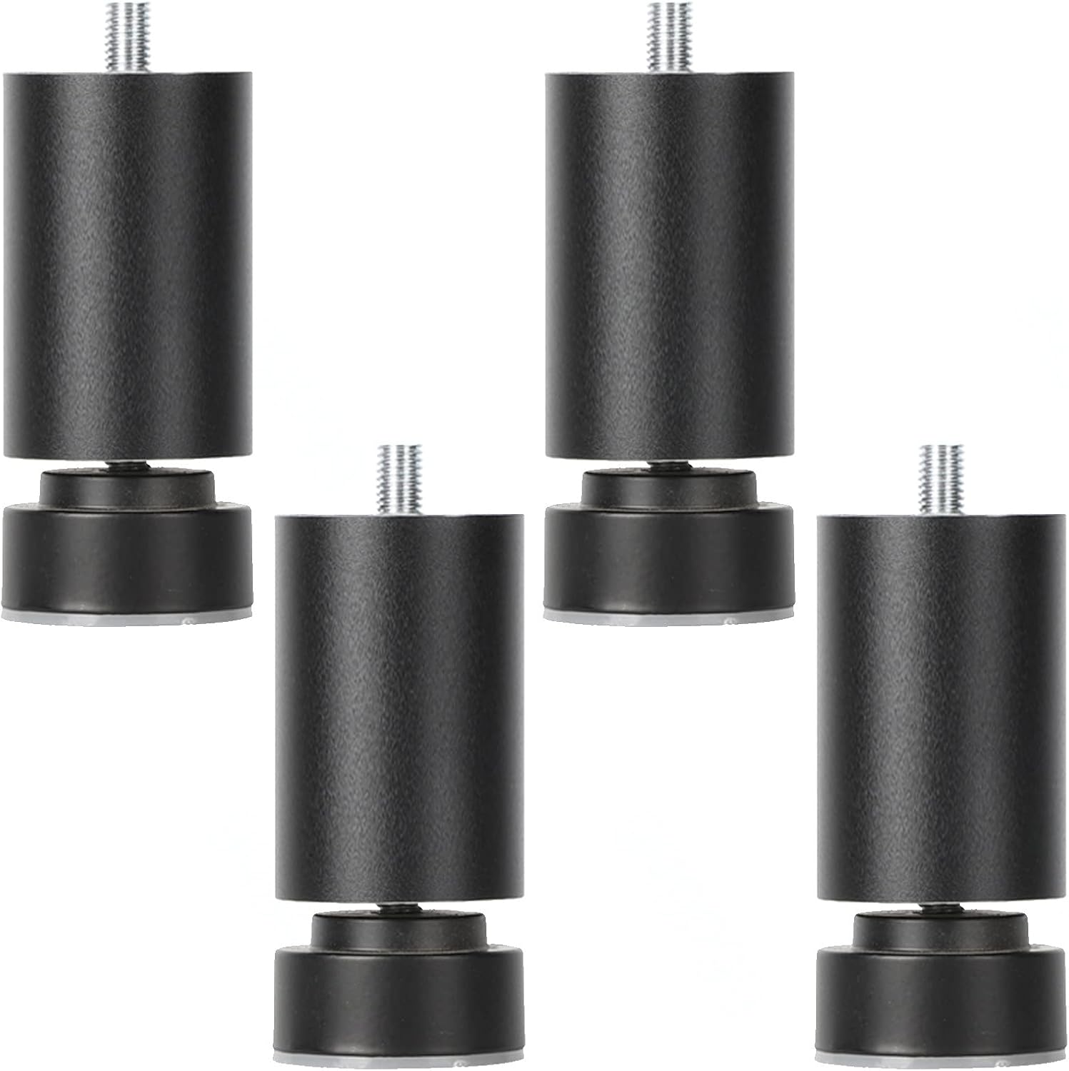 Furniture Legs Adjustable,4 Pcs Table Legs Metal,Sofa Legs,Cabinet Legs,Furniture Support Feet Black/Gold/Silver,Replacement Legs for Desks Coffee Tables Dining Tables,Black-10cm(3.9in)
