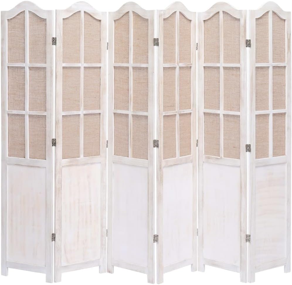 Paravento Pieghevole Con Ruote - 5 Pannelli, 284x181 Cm, Beige, Per Interni Ed Esterni - Foto 3