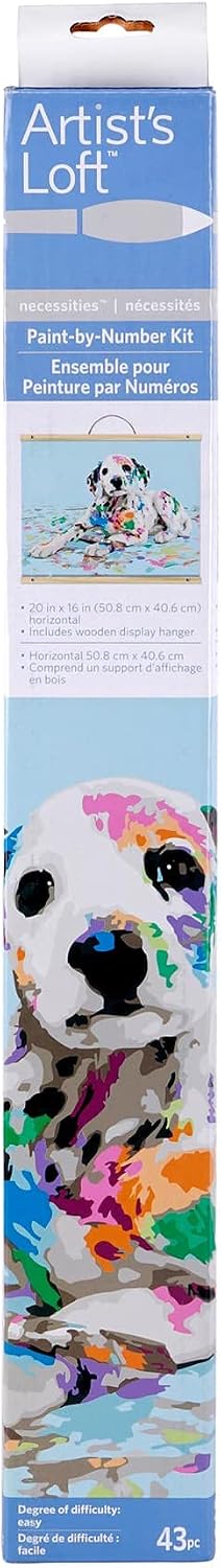 Artist's Loft Dalmatian Paint-by-Number Kit Necessities