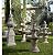 Tuscan Garden Pedestal Rustic Outdoor Floor Tiered Water Fountain 54" High Bubbler Lion Heads for Garden Patio Backyard Deck Home Lawn Porch House Relaxation Exterior Balcony - John Timberland