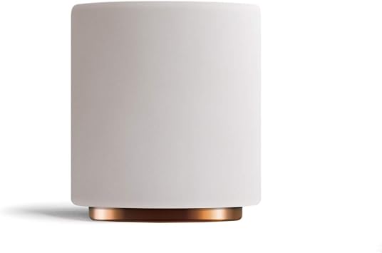 Fellow Monty Milk Art Cups - Double Wall Ceramic Cortado Mug, Matte White with Copper Base, 4.5 oz Cup