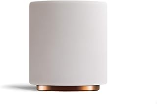 Monty Milk Art Cups - Double Wall Ceramic Cortado Mug, Matte White with Copper Base, 4.5 oz Cup